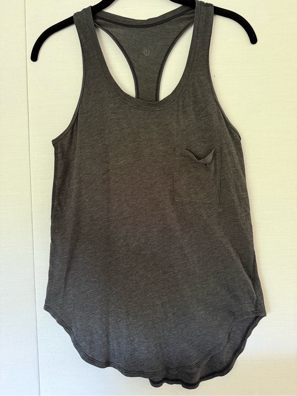 lululemon athletica Charcoal Gray Racerback Tank with Pocket